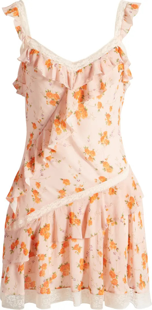 LoveShackFancy Serima Floral Ruffle Minidress | Nordstrom | Nordstrom