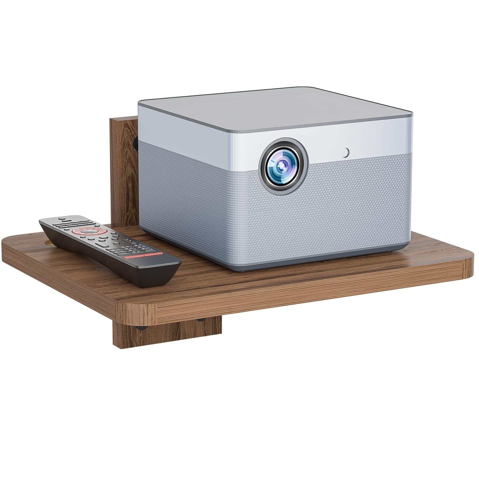 WALI Floating TV Shelves for Wall, Projector Shelf Holds Up to 22lbs, Wooden Wall Mounted Shelves for DVD Players, Cable Boxes, Game Consoles, Living Room Decor Accessories (CS201N), 1 Shelf, Wood | Amazon (US)