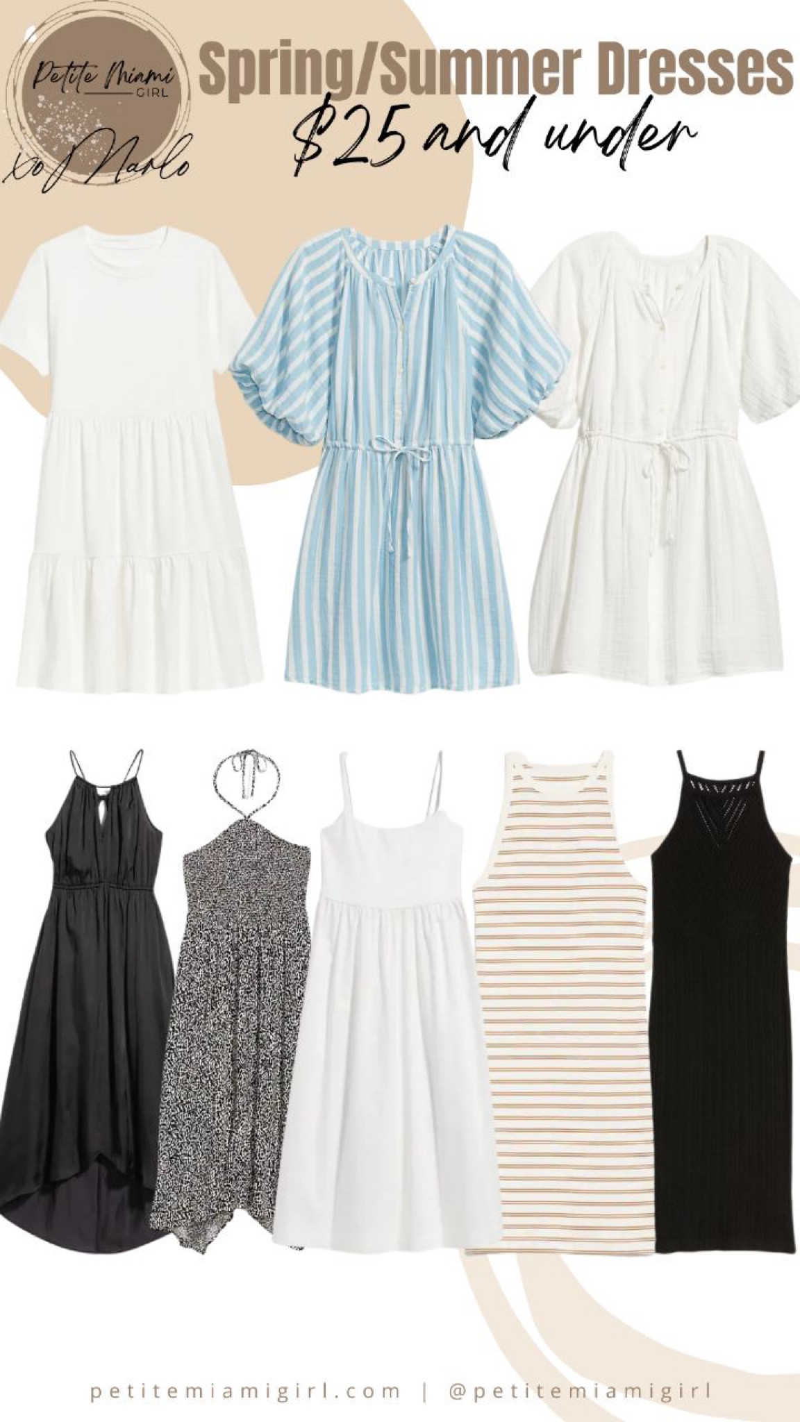 Spring/summer dress ideas $25 and under.