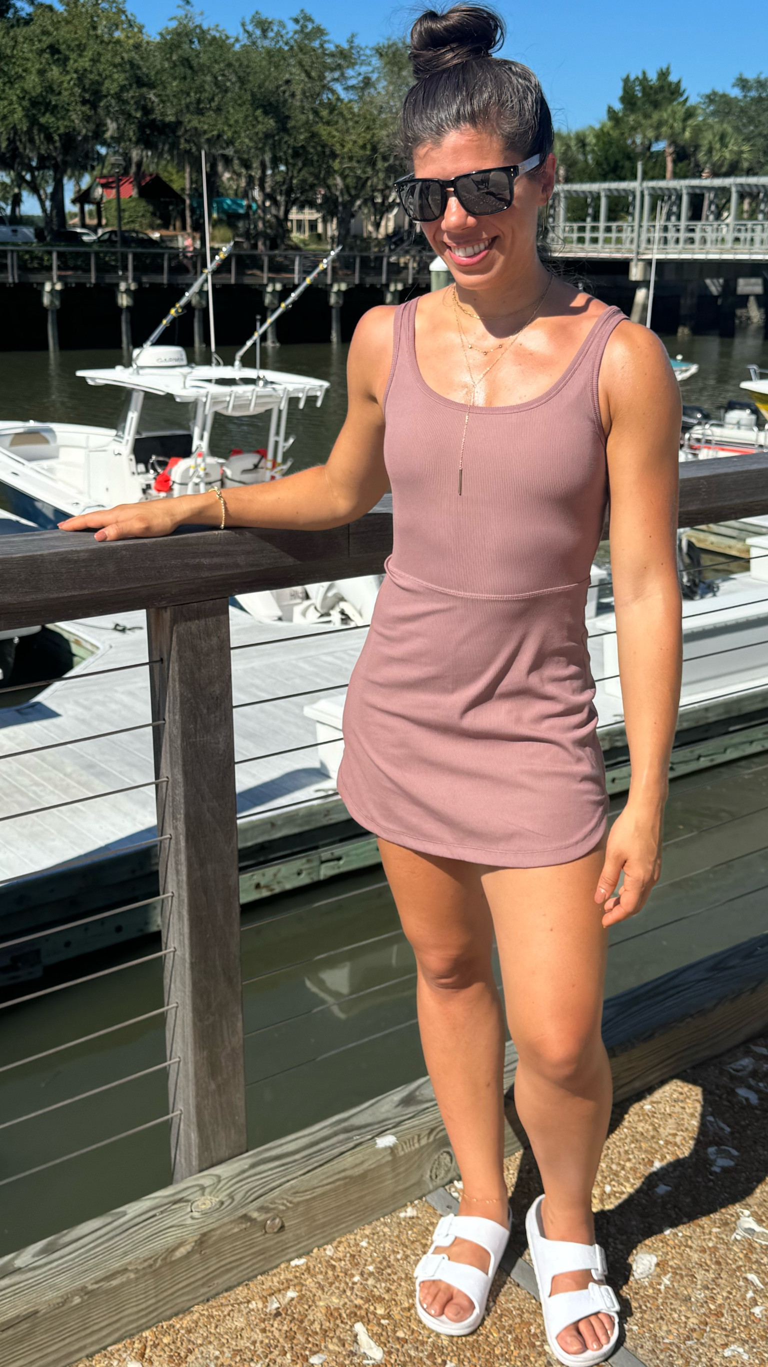 Nike dry-fit dress! On sale!! Built in bike shorts with cell phone pocket on right side. 

#LTKSaleAlert #LTKActive #LTKFitness