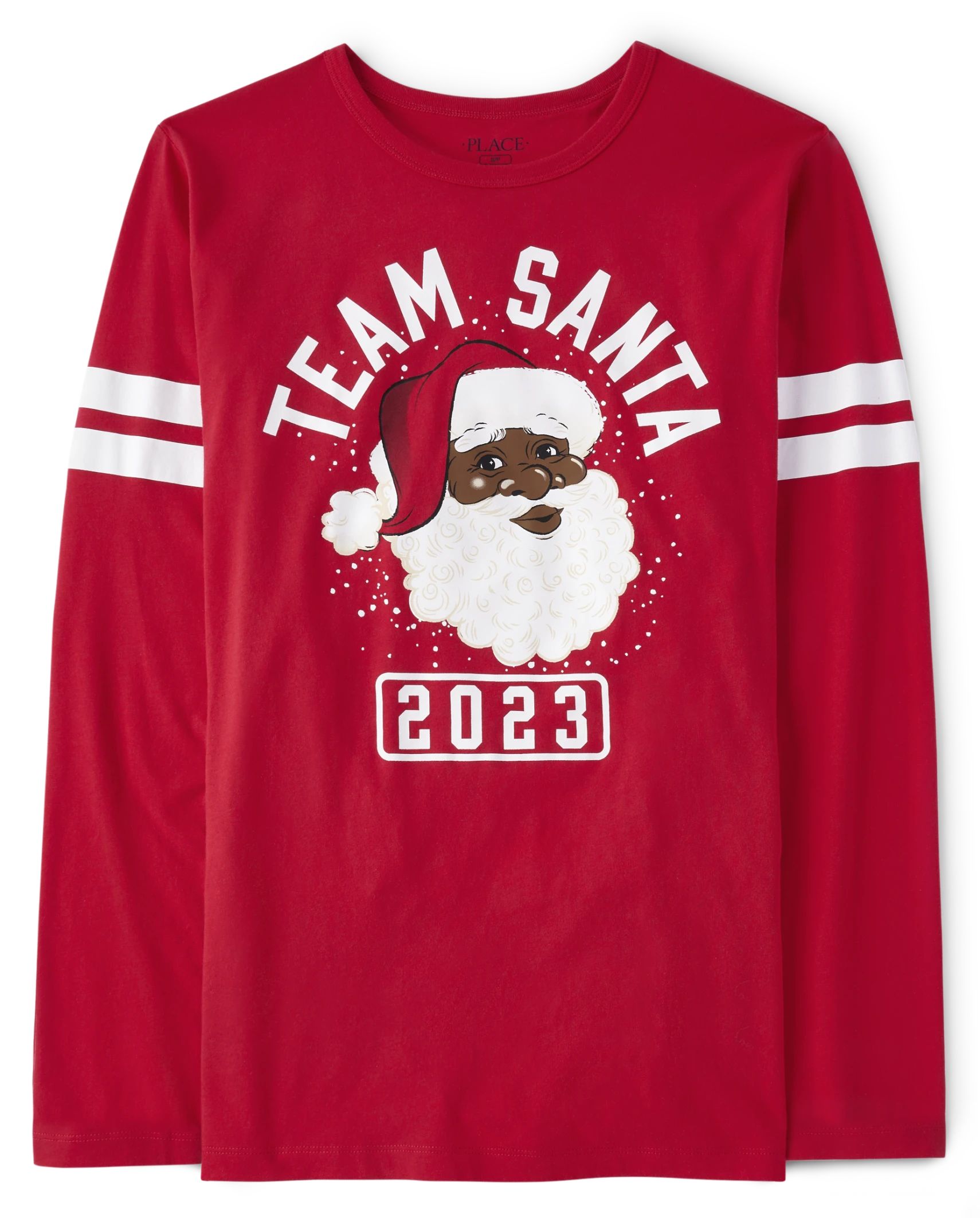 Unisex Adult Matching Family Team Santa Graphic Tee - ruby | The Children's Place
