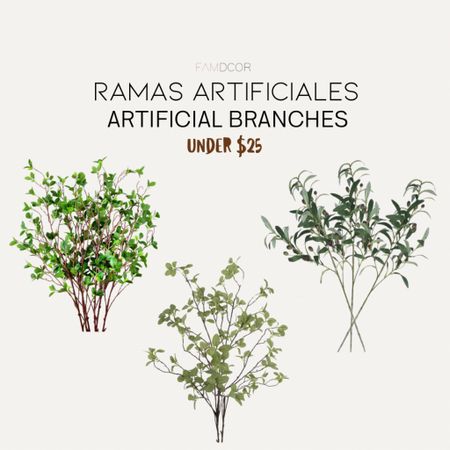 Ramas decorativas / Decorative branches. Algunas opciones de ramas para crear tu propio árbol. 

#LTKhome