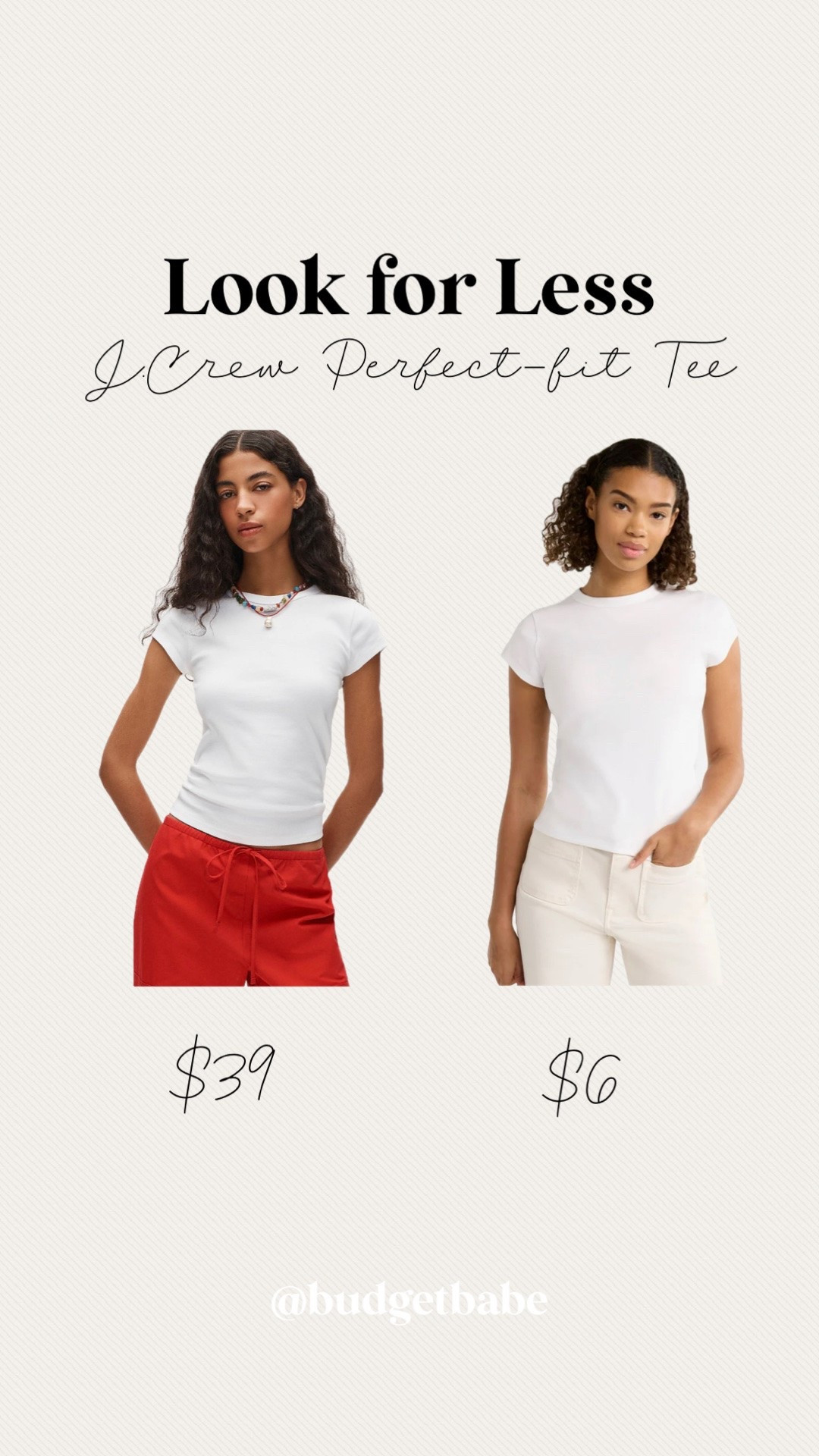 Walmart crewneck tees by Free Assembly are identical to the J.Crew ones! Several colors to choose from. It’s a classic fitted style, I take a medium in these. #walmartfashion #lookforless
