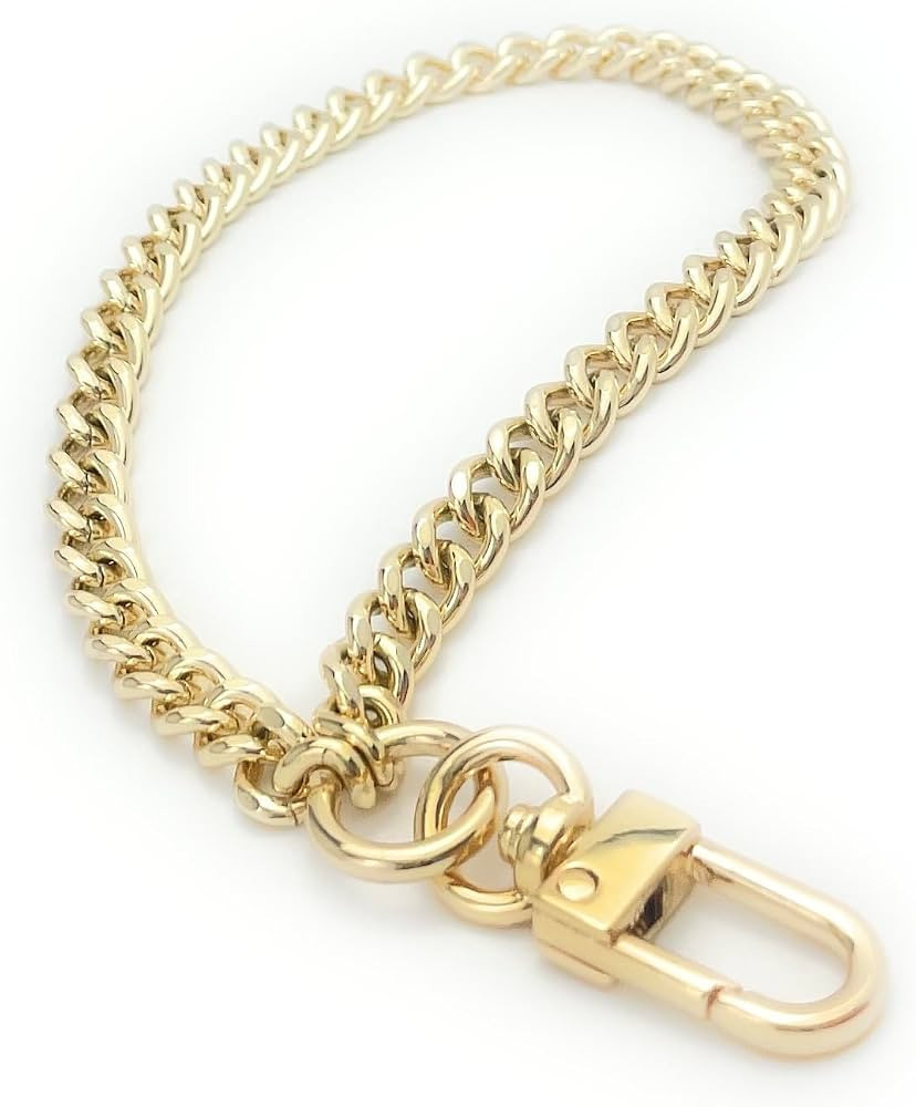 7mm Mini Curb Chain Strap for Handbag Accessories | Wristlet for Purse - Gold | Amazon (US)