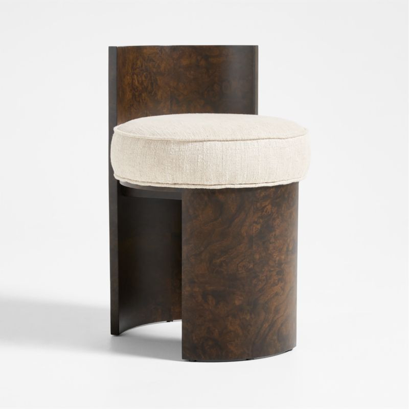 Coquette Burl Wood Accent Chair by Athena Calderone | Crate & Barrel | Crate & Barrel