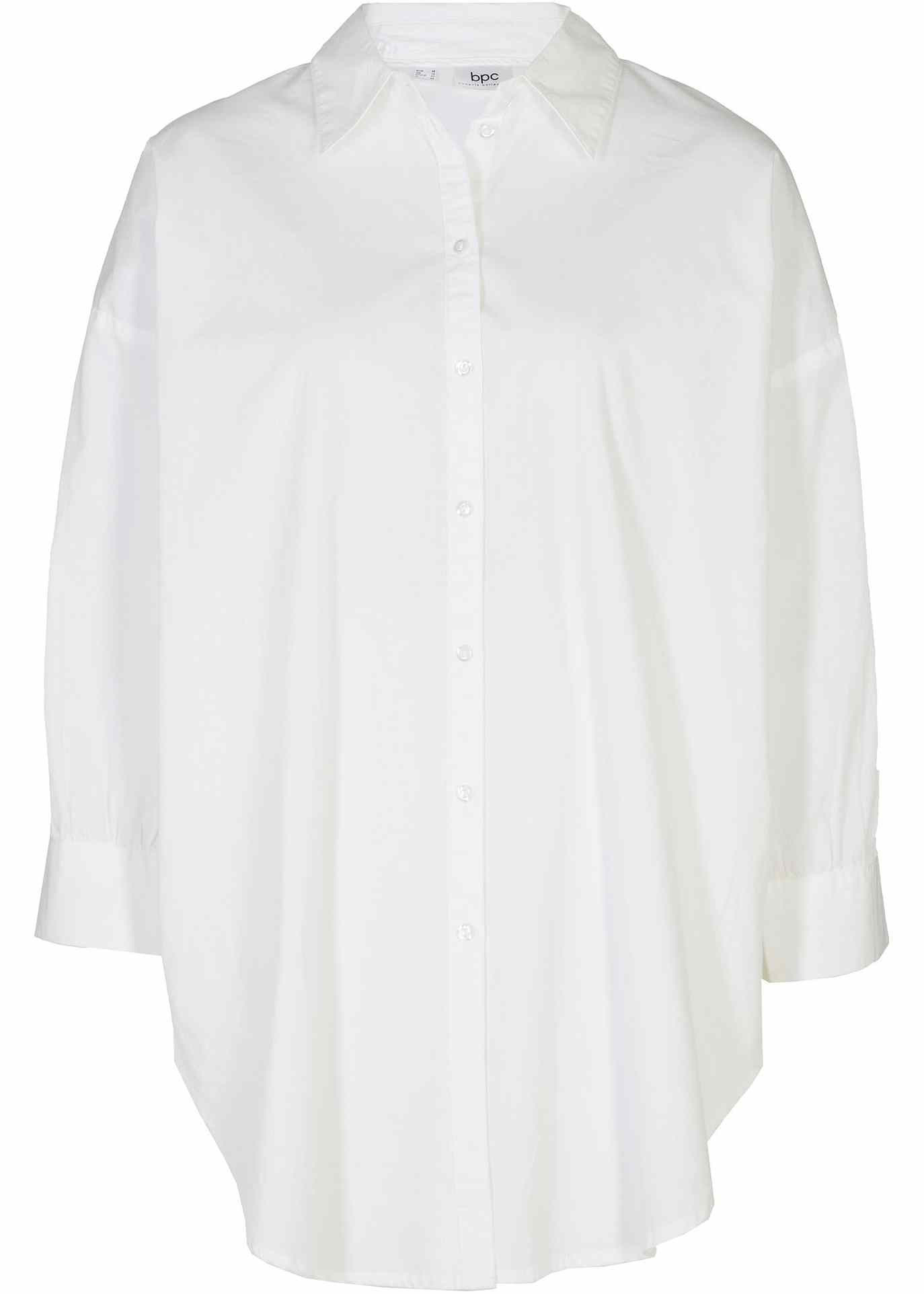 Chemisier oversize en coton avec manches 3/​4 | Bonprix FR