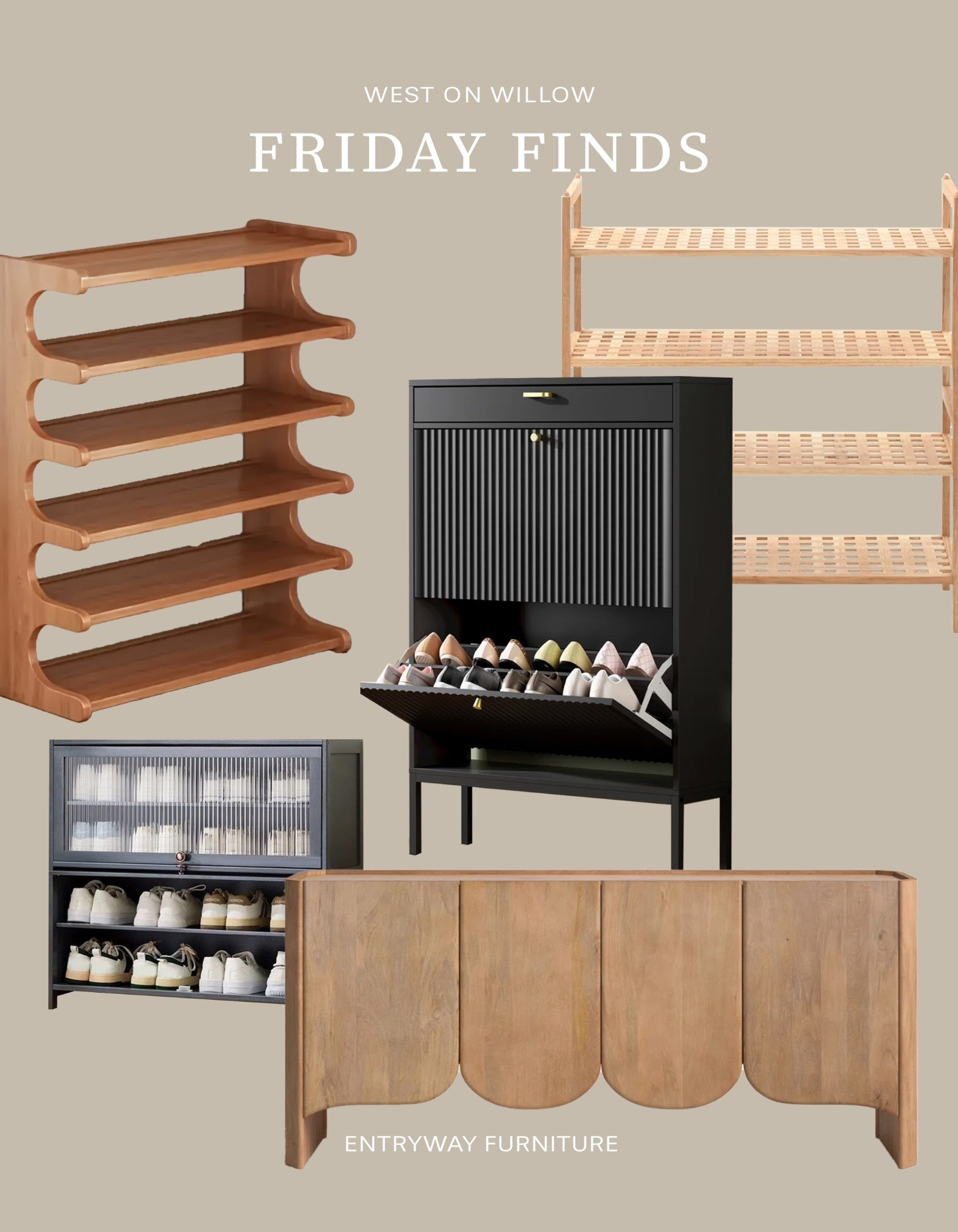 Entryway shoe storage 