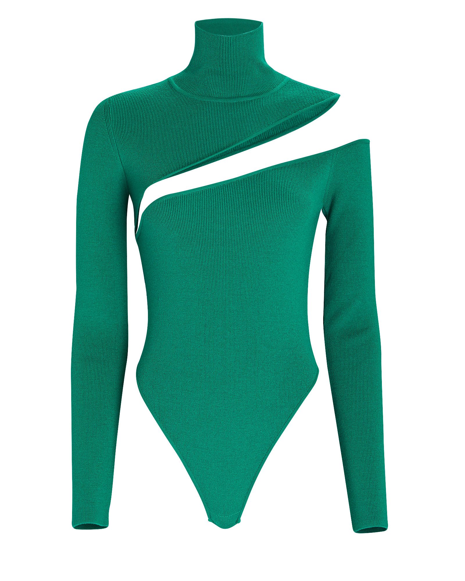 Gauge81 Teba Cut-Out Turtleneck Bodysuit, Emerald S | INTERMIX