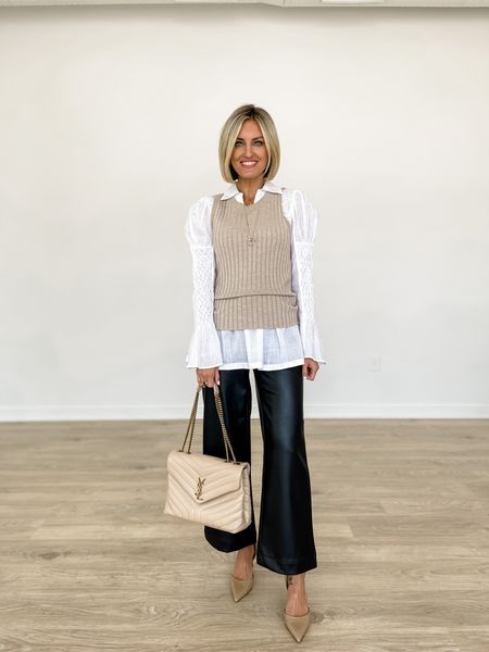 Neutral fall workwear look! I layered this knit tank over the top! Wearing an XS/00 in these pieces! 

Loverly Grey, work outfit

#LTKstyletip #LTKworkwear #LTKSeasonal