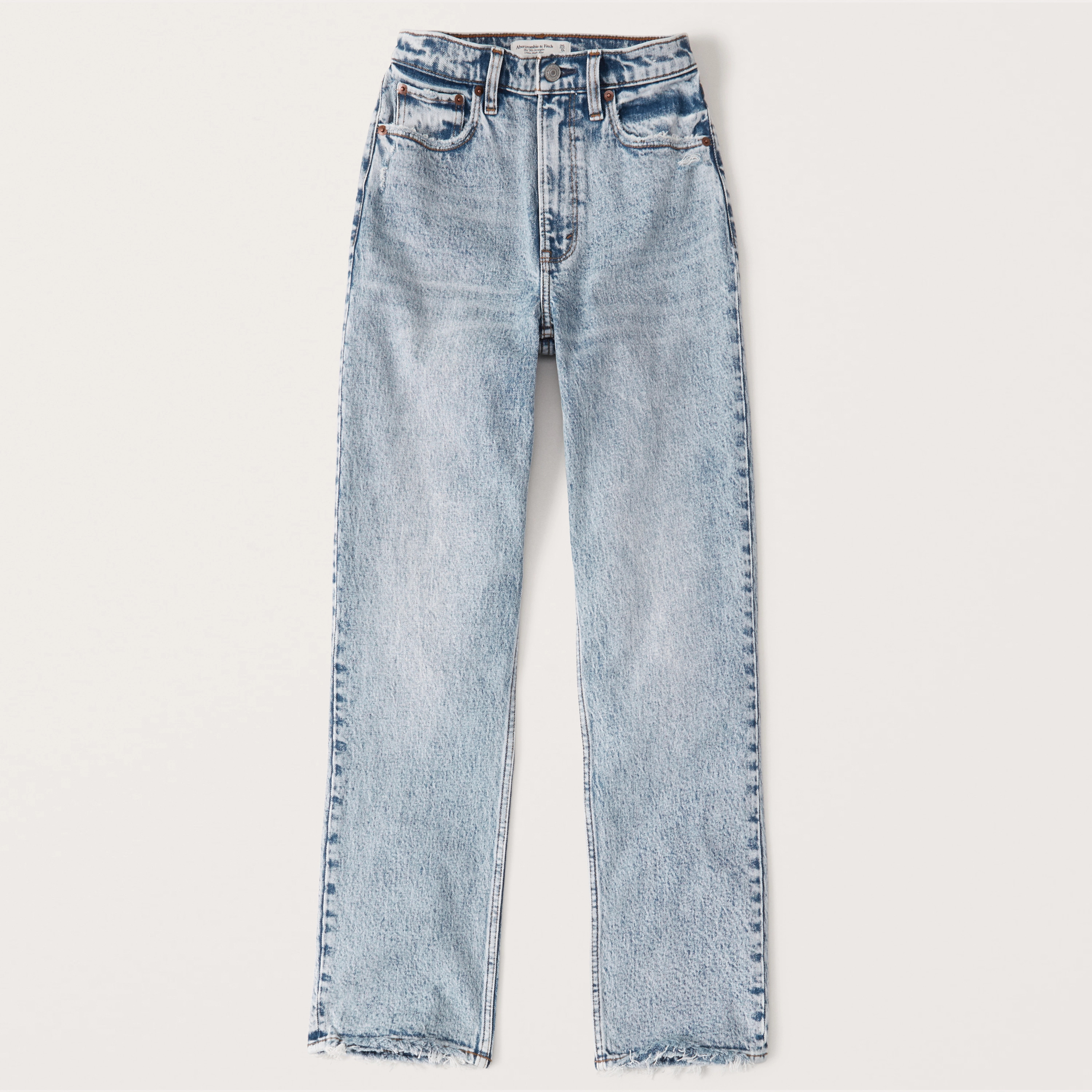 90s Ultra High Rise Acid Wash Straight Jeans | Abercrombie & Fitch (US)