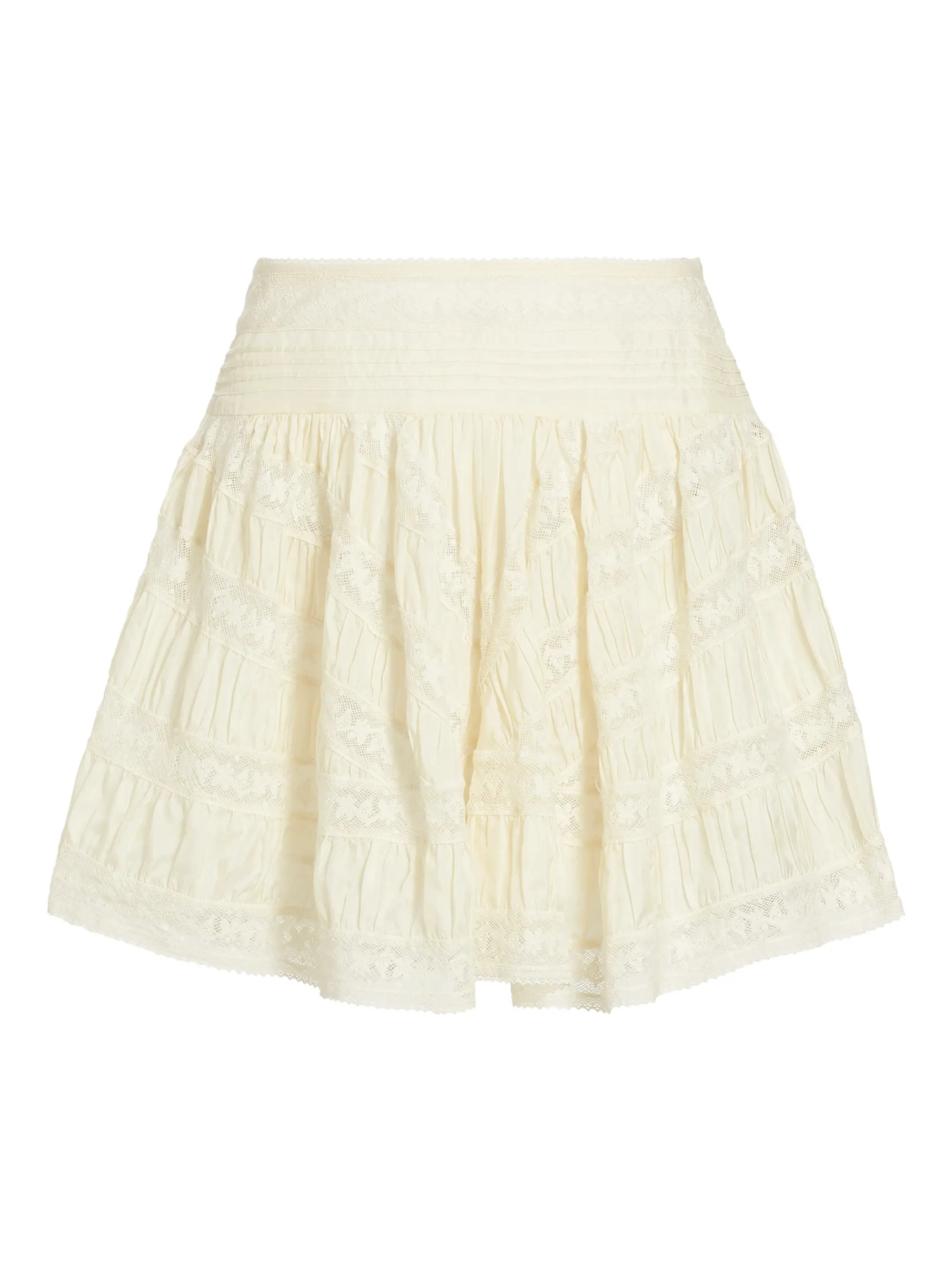 Olas Lace Pintuck Miniskirt | Saks Fifth Avenue