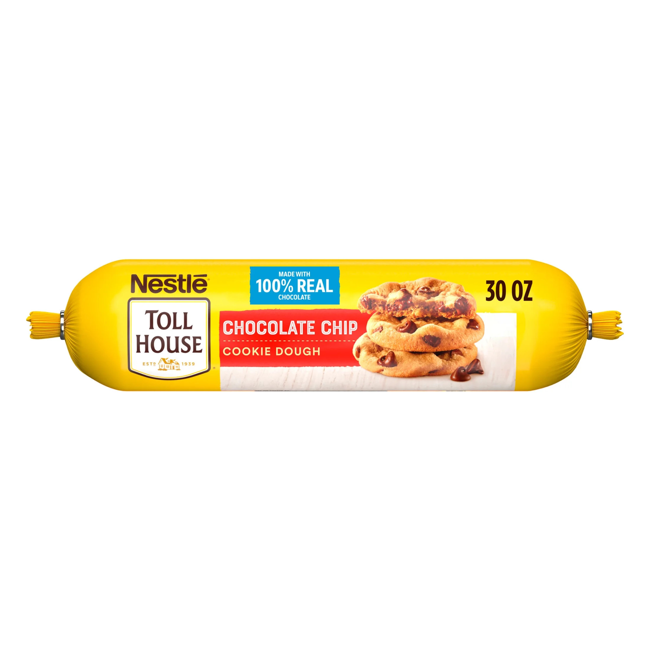 Nestle Toll House Chocolate Chip Cookie Dough, 1 Tube, 30 oz | Walmart (US)