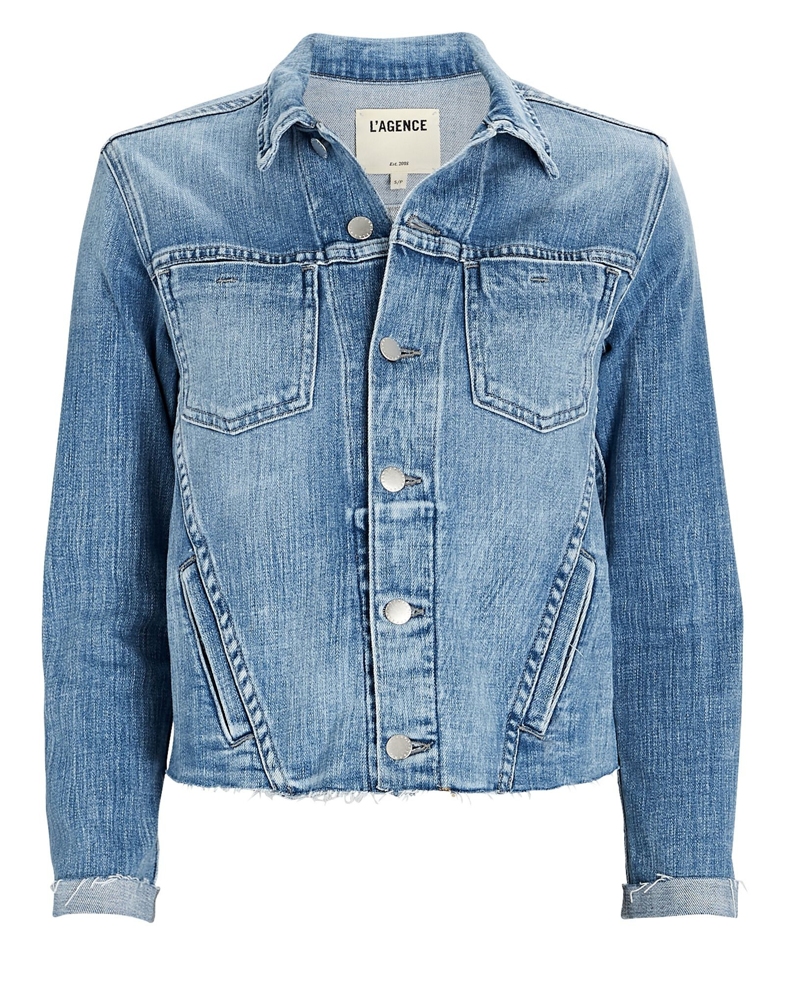 Janelle Cropped Denim Jacket | INTERMIX