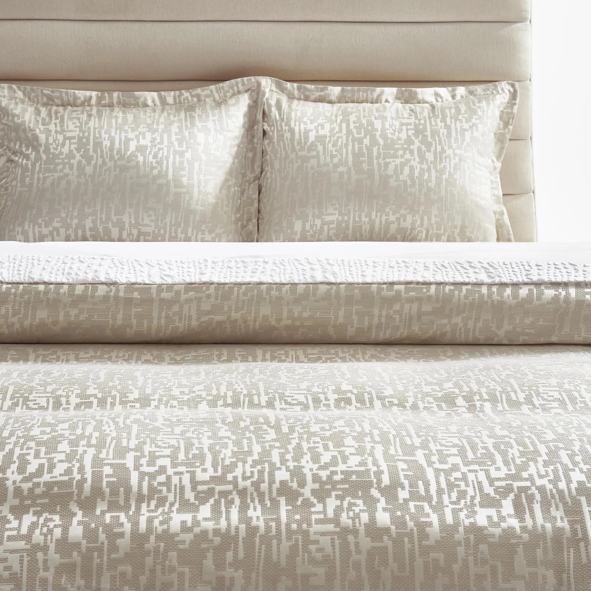 Podva Embroidered Bedding Set - Pearl/Ivory | Z Gallerie