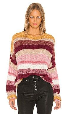 Sanctuary Blur The Lines Striped Sweater in Garnet Stripe from Revolve.com | Revolve Clothing (Global)