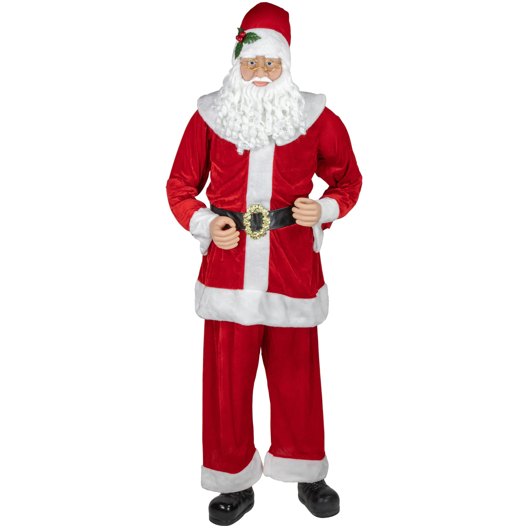 Northlight 72 inch Life-Size Plush Santa Claus Standing or Sitting Christmas Figure | NORTHLIGHT-E76418 | Lowe's
