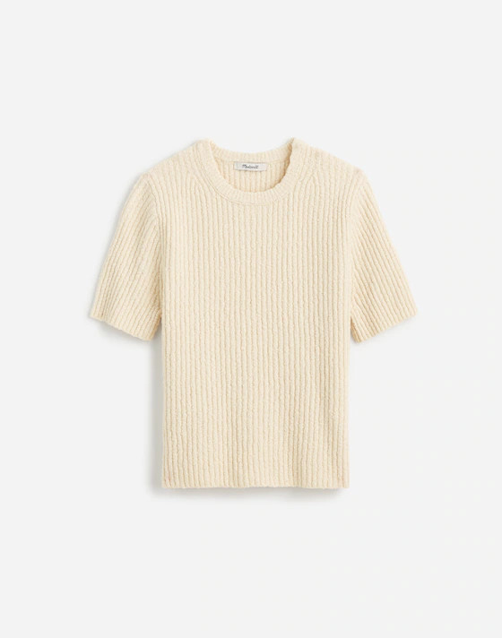 Bouclé-Knit Crewneck Sweater Tee | Madewell