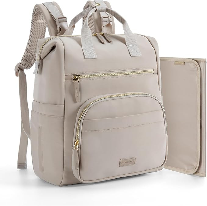 mommore Neoprene Diaper Bag Backpack Small Lightweight Baby Diaper Bags Water Resistant Diaper Ba... | Amazon (US)