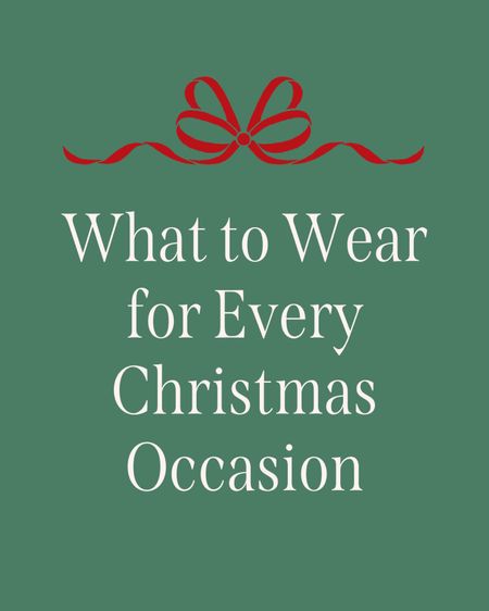 What to wear for every Christmas occasion, including Christmas parties, church service, holiday dinners, and more!

#LTKSeasonal #LTKHoliday #LTKstyletip