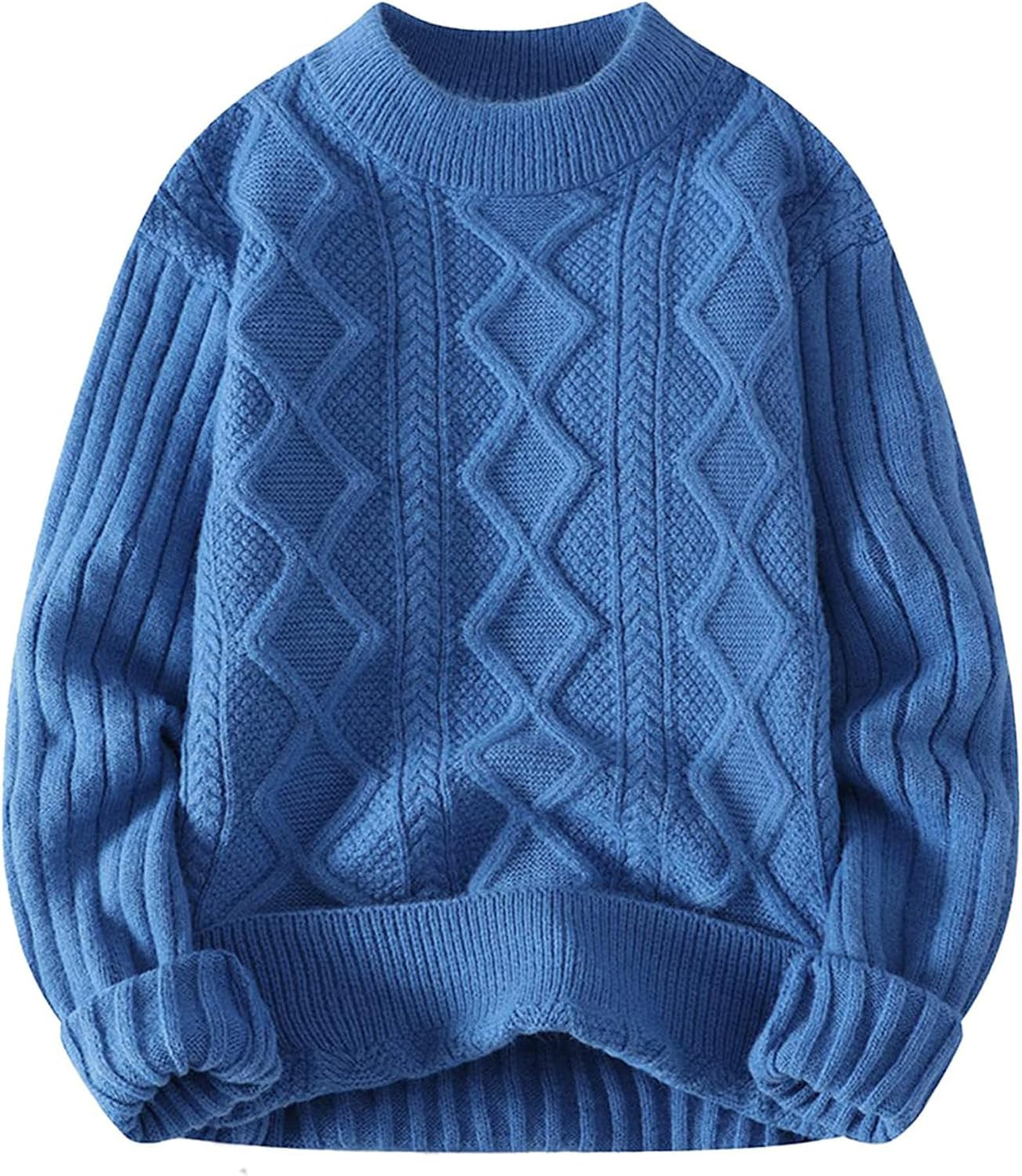 Aelfric Eden Womens Cable Knit Sweater Oversized Chunky Rory Gilmore Crewneck Solid Long Sleeve Pullover Knitted Sweater | Amazon (US)