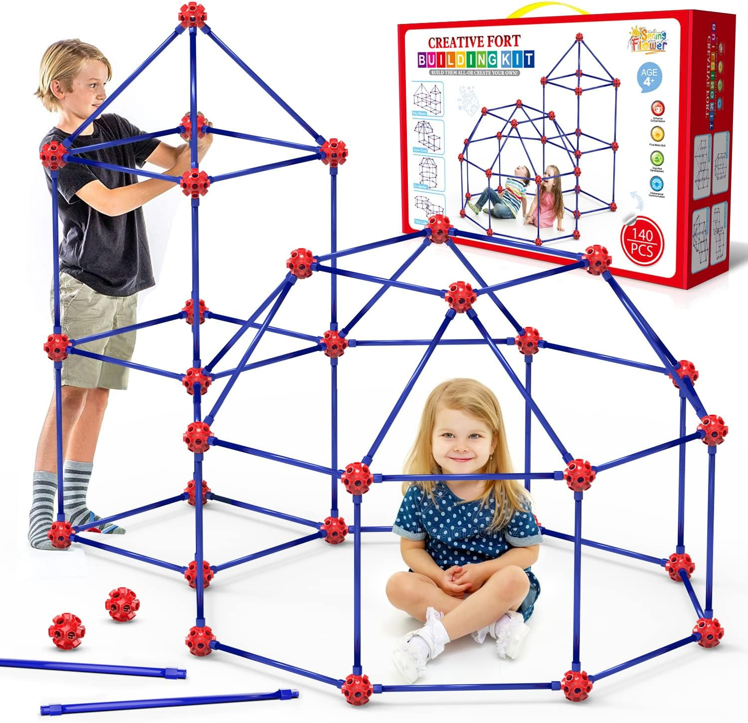 Fort Building Kit for Kids,STEM Construction Toys, Christmas & Birthday Gift for 4 5 6 7 8 9 10 1... | Amazon (US)