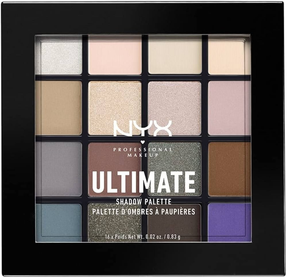 NYX PROFESSIONAL MAKEUP Ultimate Shadow Palette, Eyeshadow Palette - Cool Neutrals | Amazon (US)