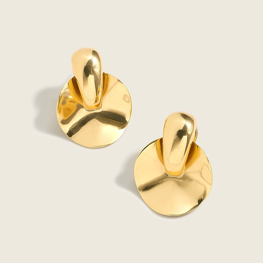Wavy circle metal earrings | J. Crew US