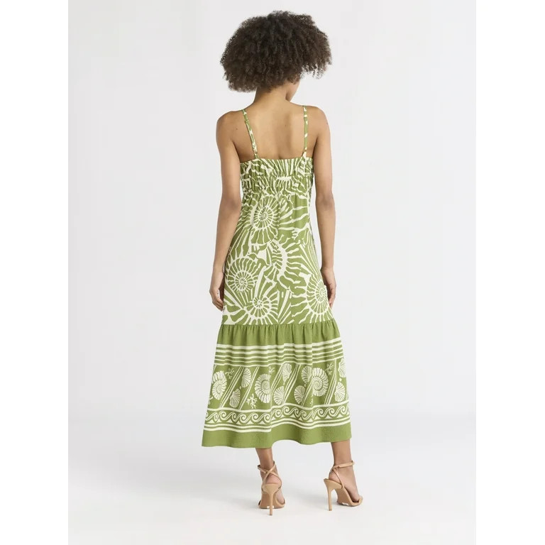 Sofia Jeans Women's and Women's Plus Tie Front Maxi Dress, Sizes XS-4X - Walmart.com | Walmart (US)