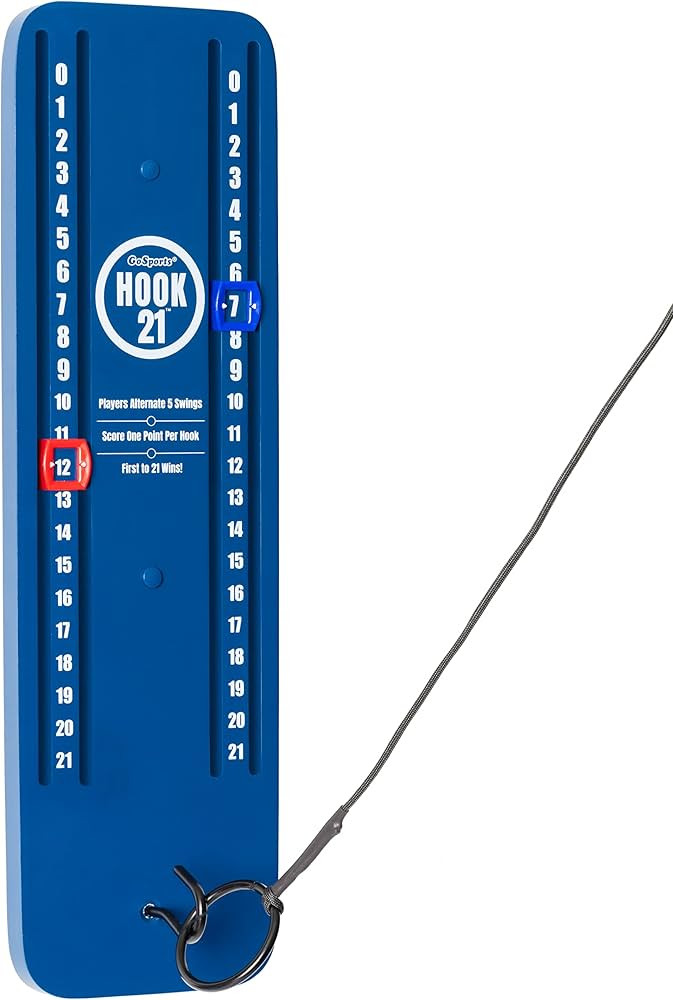 GoSports Hook 21 Ceiling Mount Ring Swing Game - Choose Your Color - Play Indoors or Outdoors | Amazon (US)