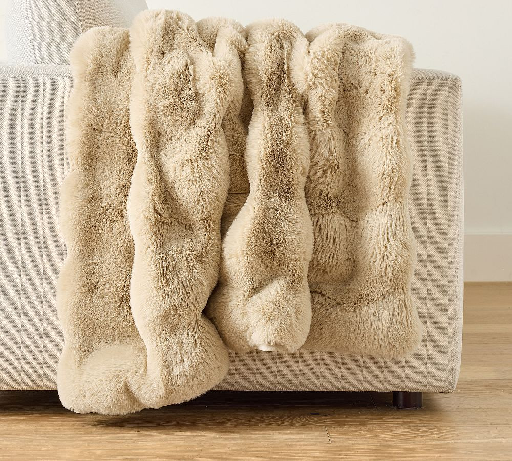 Cascade Faux Fur Throw | Pottery Barn (US)