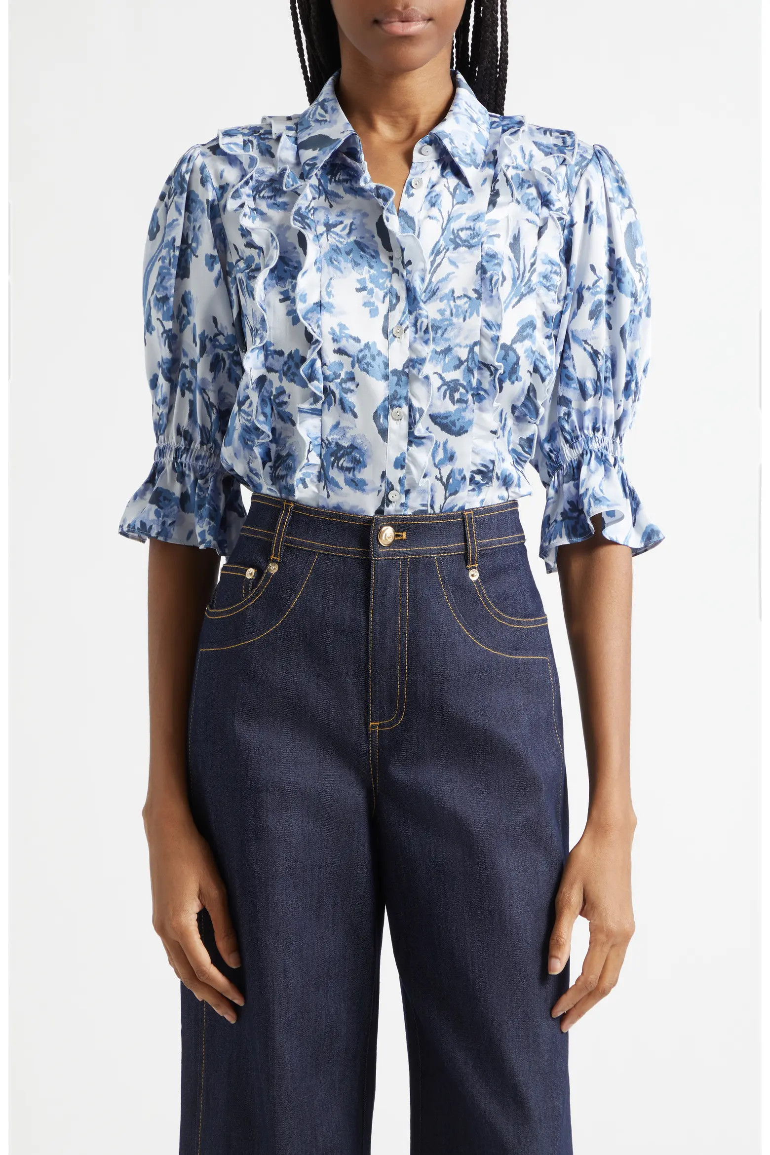 Midnight Floral Print Button-Up Shirt (Women) | Nordstrom | Nordstrom