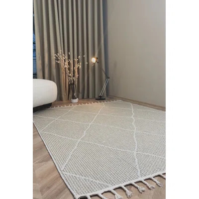 Elit Beige Ethnic Patterned Modern Cut Pile Rug | Wayfair North America