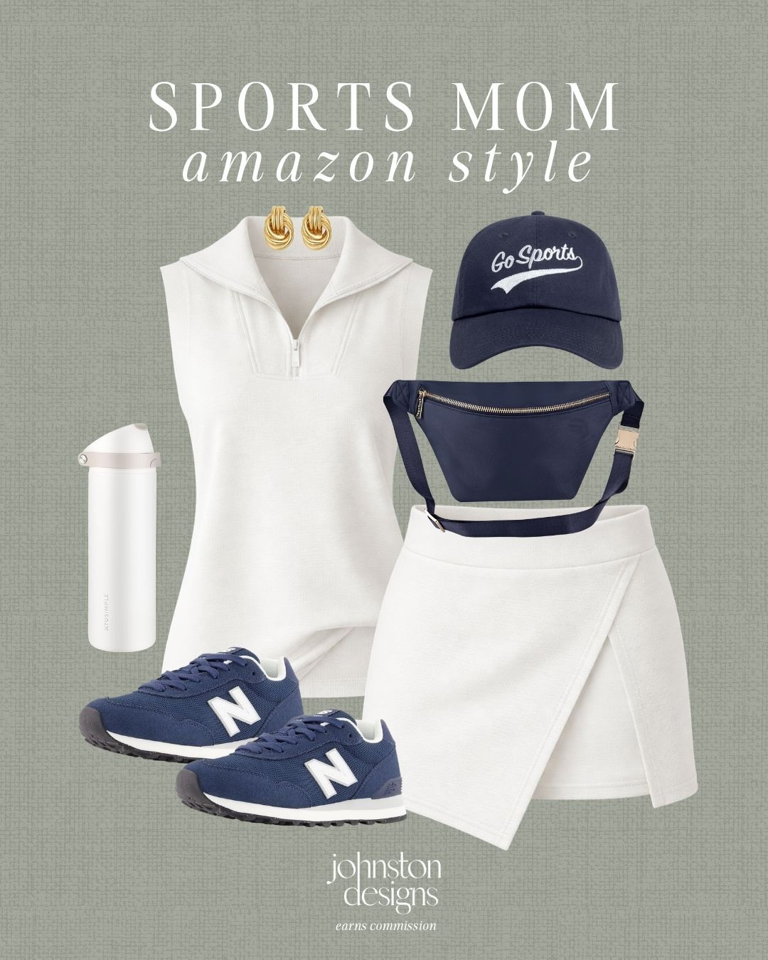 Amazon sports mom style for game days, errands and comfy weekend outfits. ⚾

Amazon style, sports mom, game day outfit, athleisure, casual outfit, half zip vest, skort, navy sneakers, belt bag, baseball cap, gold earrings, water bottle, weekend style, mom outfit, comfortable fashion, sideline look 

 #LTKootd #LTKmomlife #LTKActive