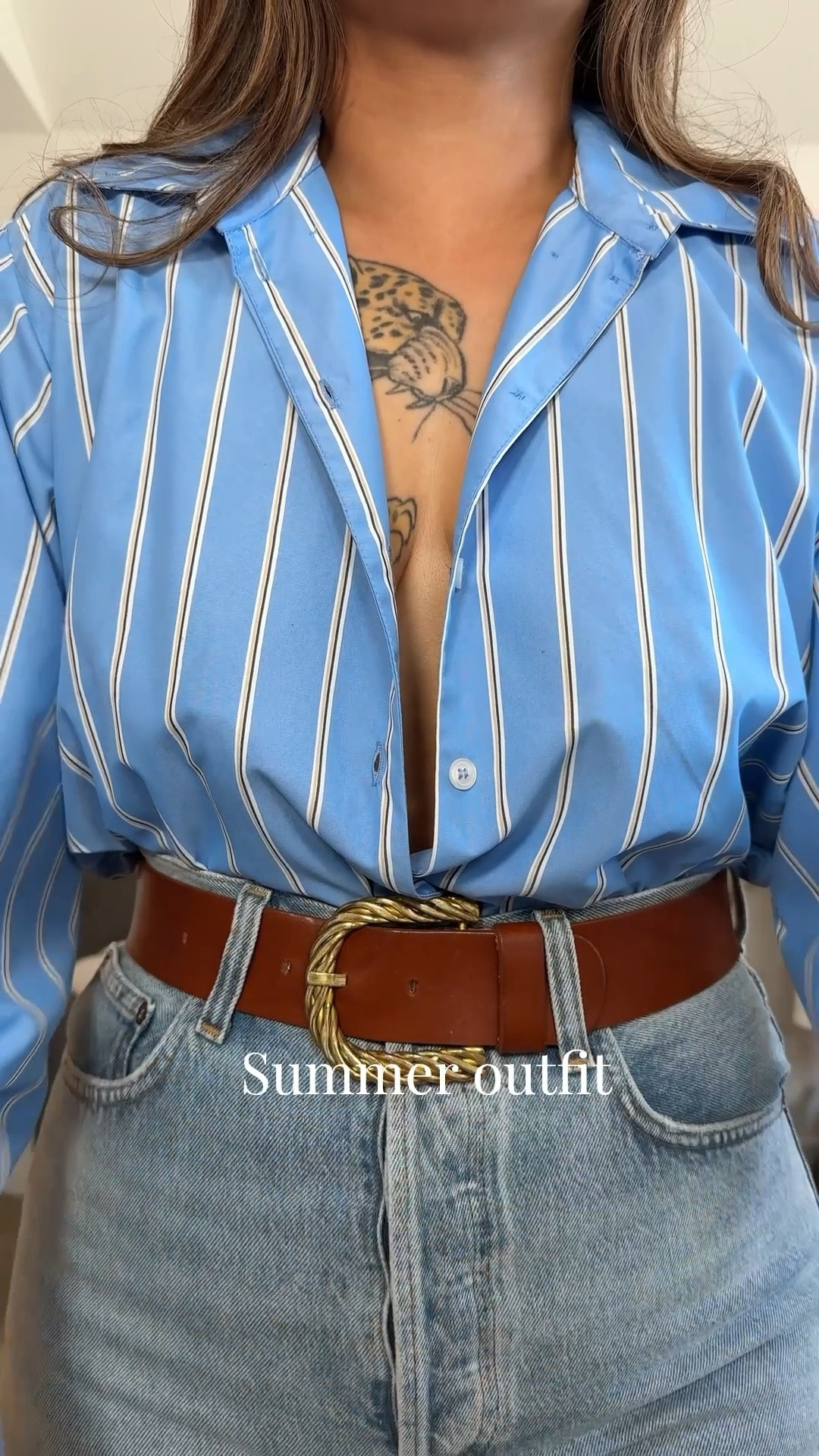 My favorite summer outfit, it is simple, chic and i always feel good wearing it. I love wearing this outfit for Brunch, a shopping trip, a little day date, museum etc 💕 wearing a size M on the button down which is so easy to tuck in because of it’s elastic bottom👌 belt is vintage but linked a similar one and shorts wearing a size 27, linked a more affordable option as well 🥰

#LTKootd
