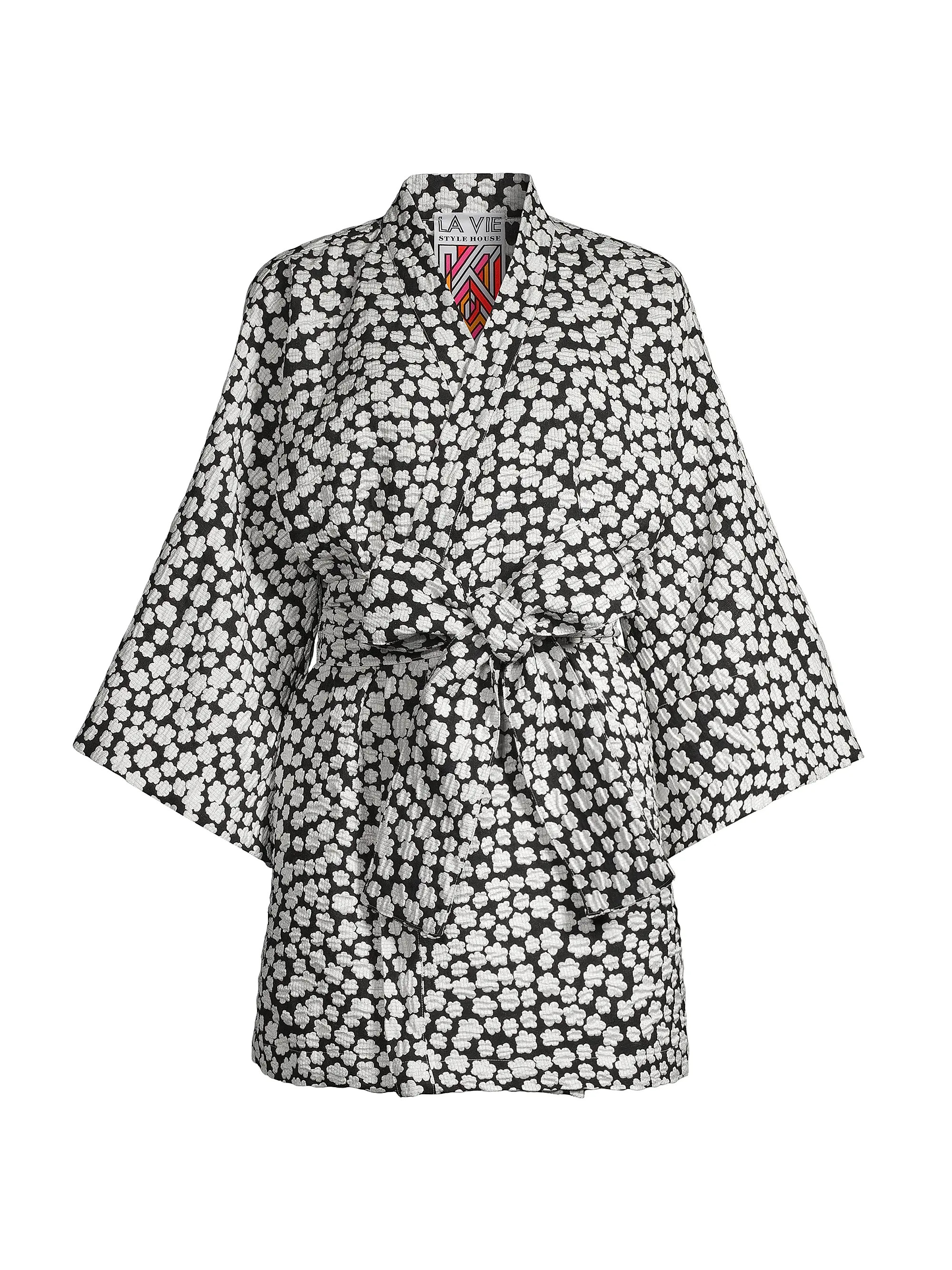 Floral Brocade Wrap Minidress | Saks Fifth Avenue