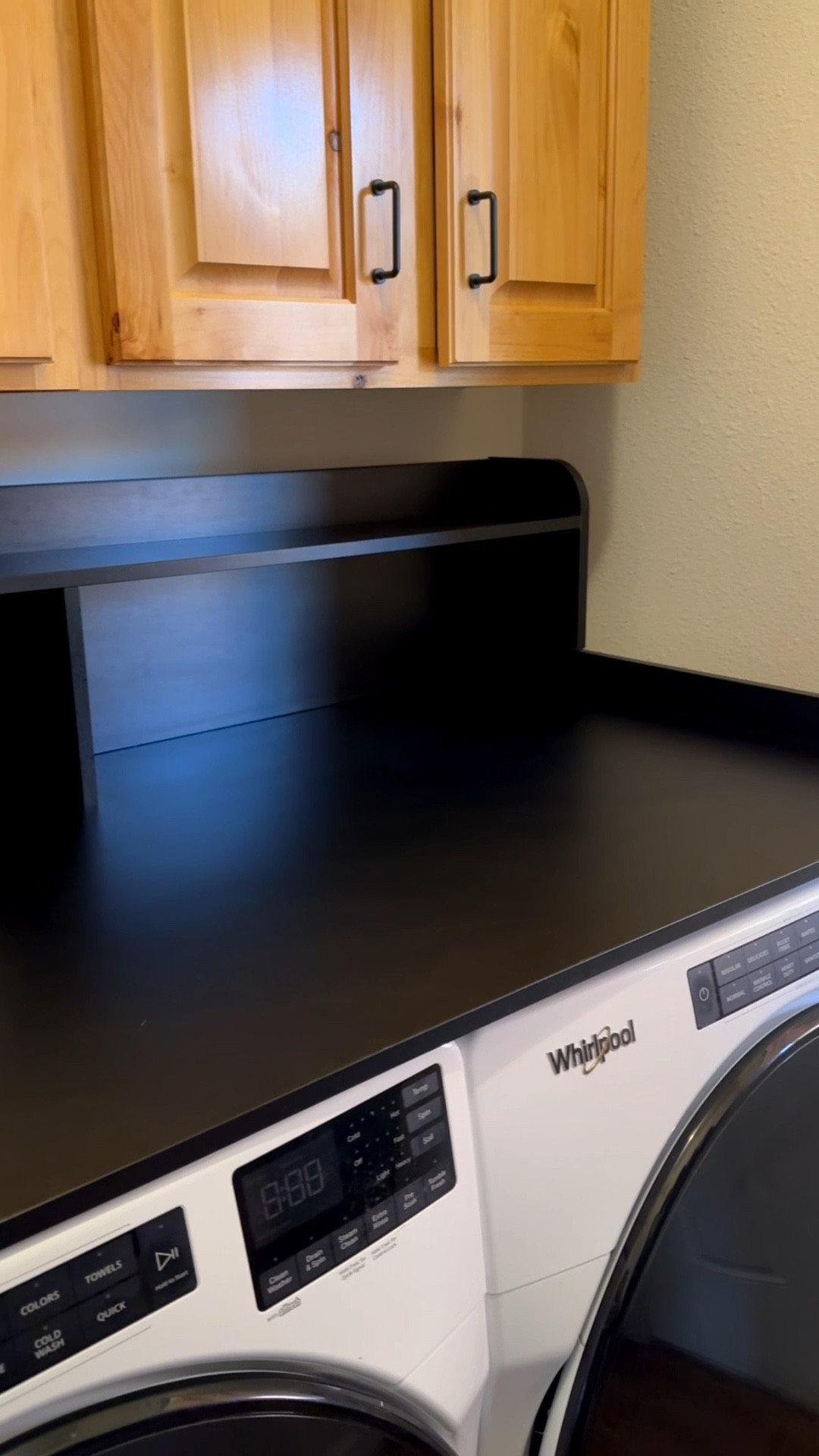 Laundry room countertop with high back shelf so it hides the washer hooks ups!

Multiple colors and easy to put together! Quick update for function and style!

Laundry room, mudroom, laundry room organization, countertop, home decor, budget finds

#LTKHome