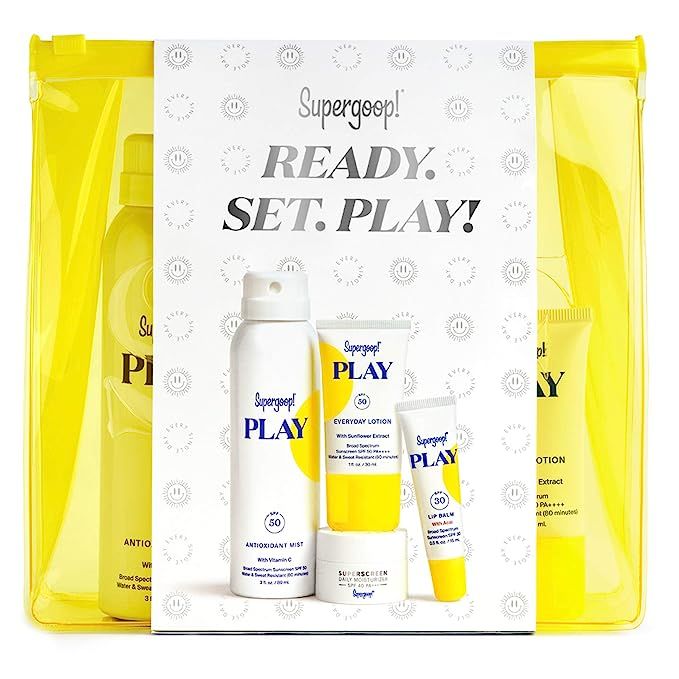 Supergoop! Ready. Set. Play! Face & Body Sunscreen Kit - Limited Edition, Travel-Ready SPF Favori... | Amazon (US)