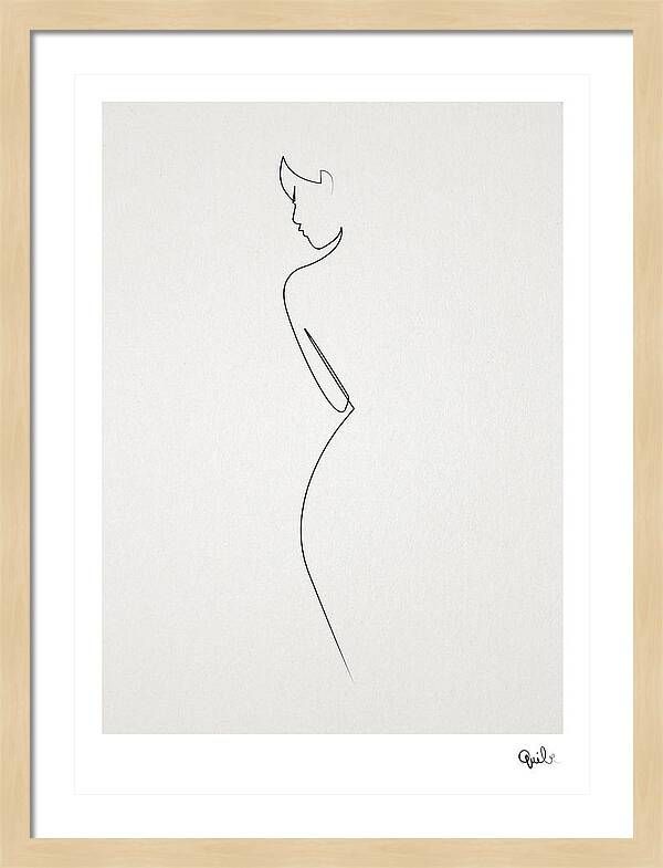 One Line Nude Framed Print | Fine Art America