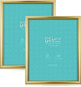 LaVie Home 8x10 Picture Frames (2 Pack, Gold) Simple Designed Photo Frame with High Definition Gl... | Amazon (US)