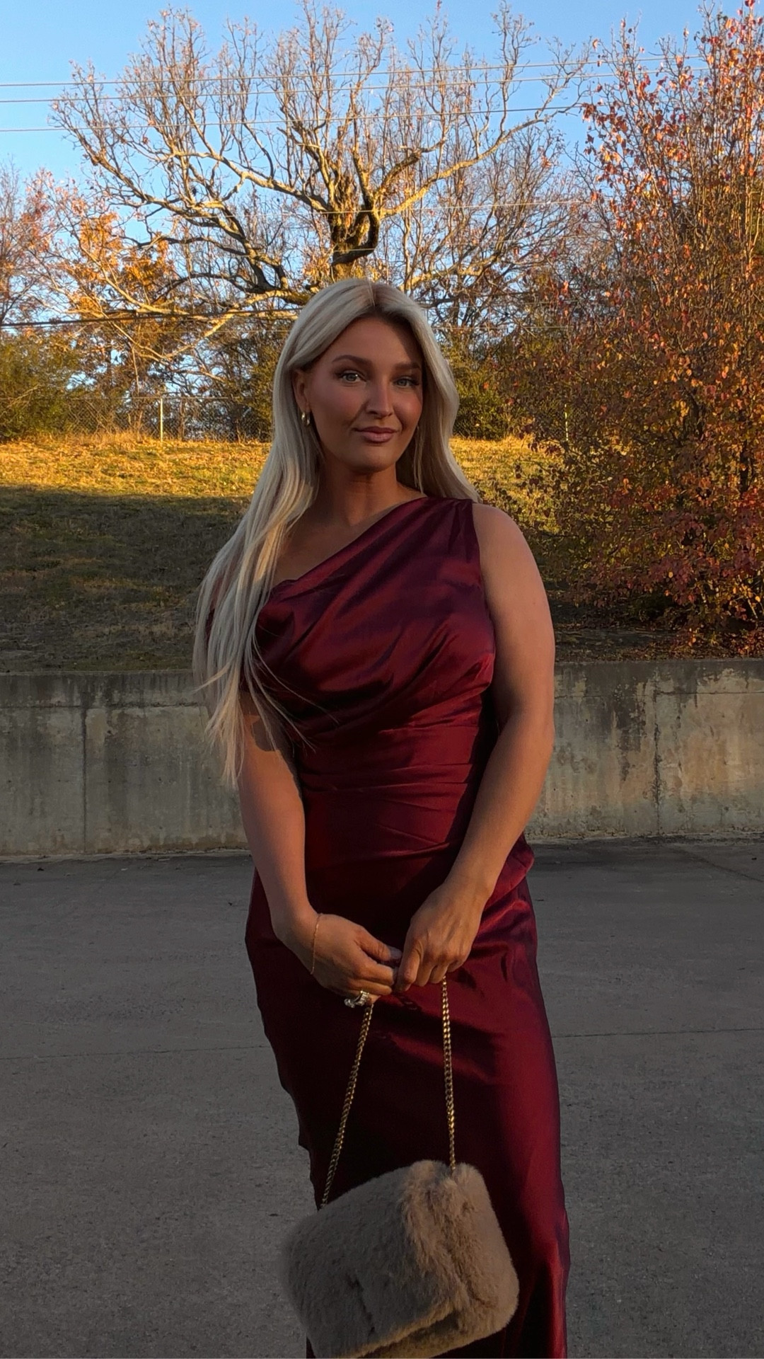 The perfect deep red holiday dresss