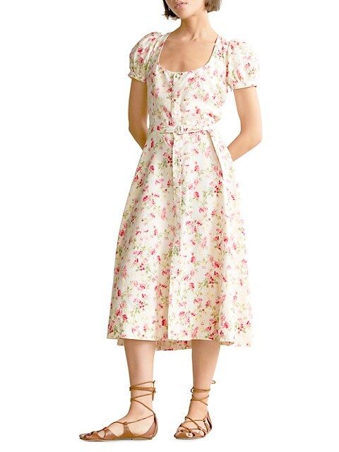 Elizabeth Floral Short-Sleeve Dress | Saks Fifth Avenue