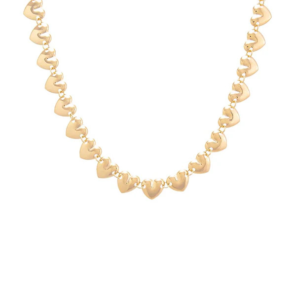 Chunky Solid Hearts Necklace | Adina Eden