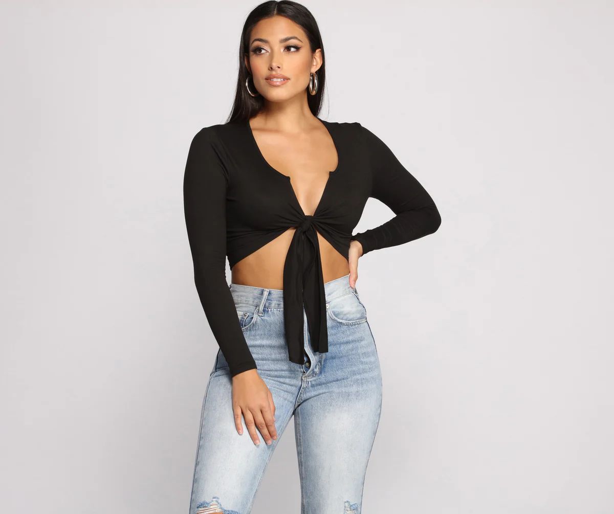 Falling For Basics Tie-Front Top | Windsor Stores