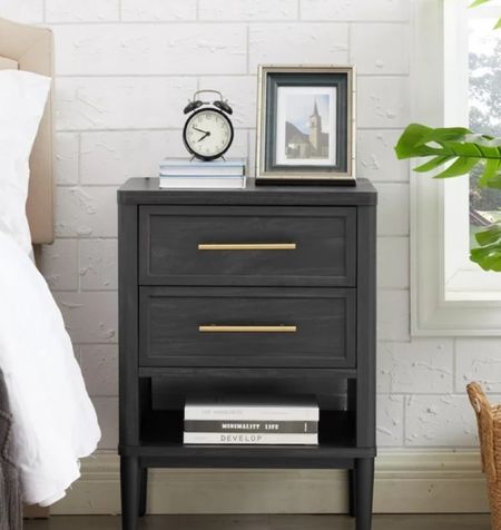 Charcoal brown nightstand or accent table with shelf and two drawers only $78

#LTKfindsunder100 #LTKhome #LTKSpringSale