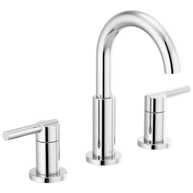 Delta  Nicoli Chrome 2-Handle Widespread WaterSense Bathroom Sink Faucet with Drain | Lowe's