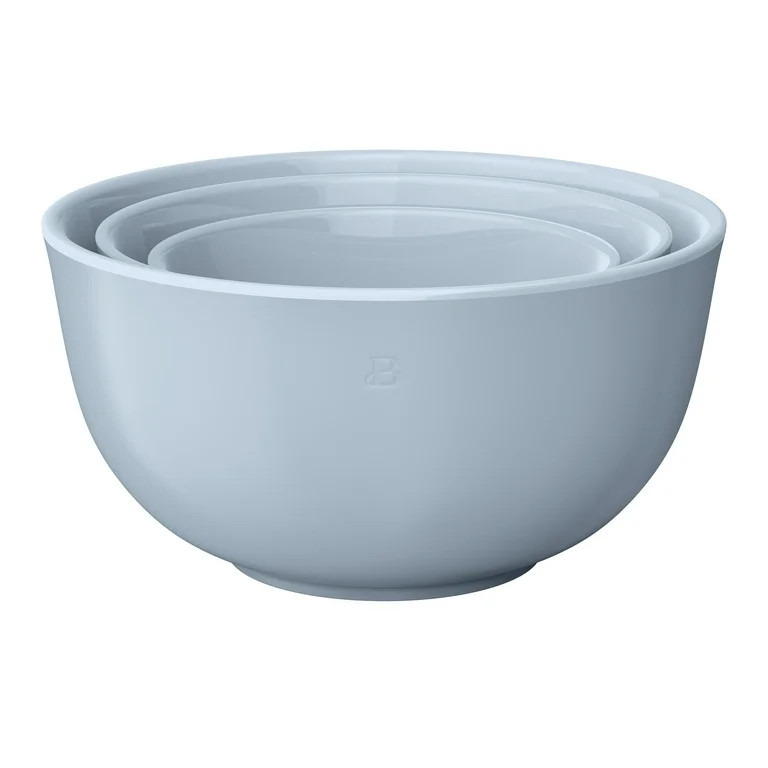 Beautiful 3-Piece Stoneware Nesting Mixing Bowl Set, Cornflower Blue by Drew Barrymore | Walmart (US)