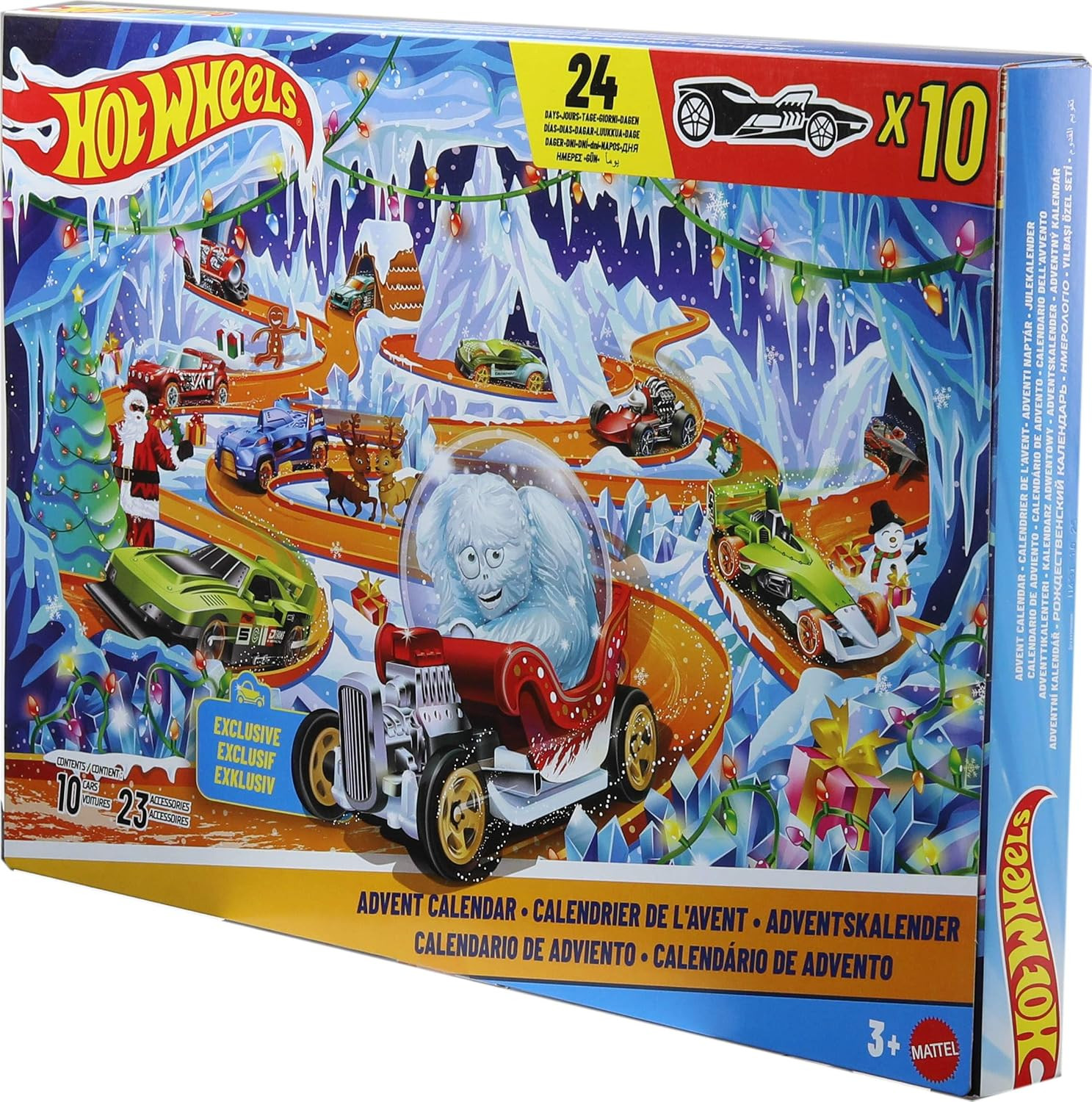 Hot Wheels Toy Cars & Playset, 2026 Advent Calendar with 10 Vehicles in 1:64 Scale, 14 Winter-The... | Amazon (US)