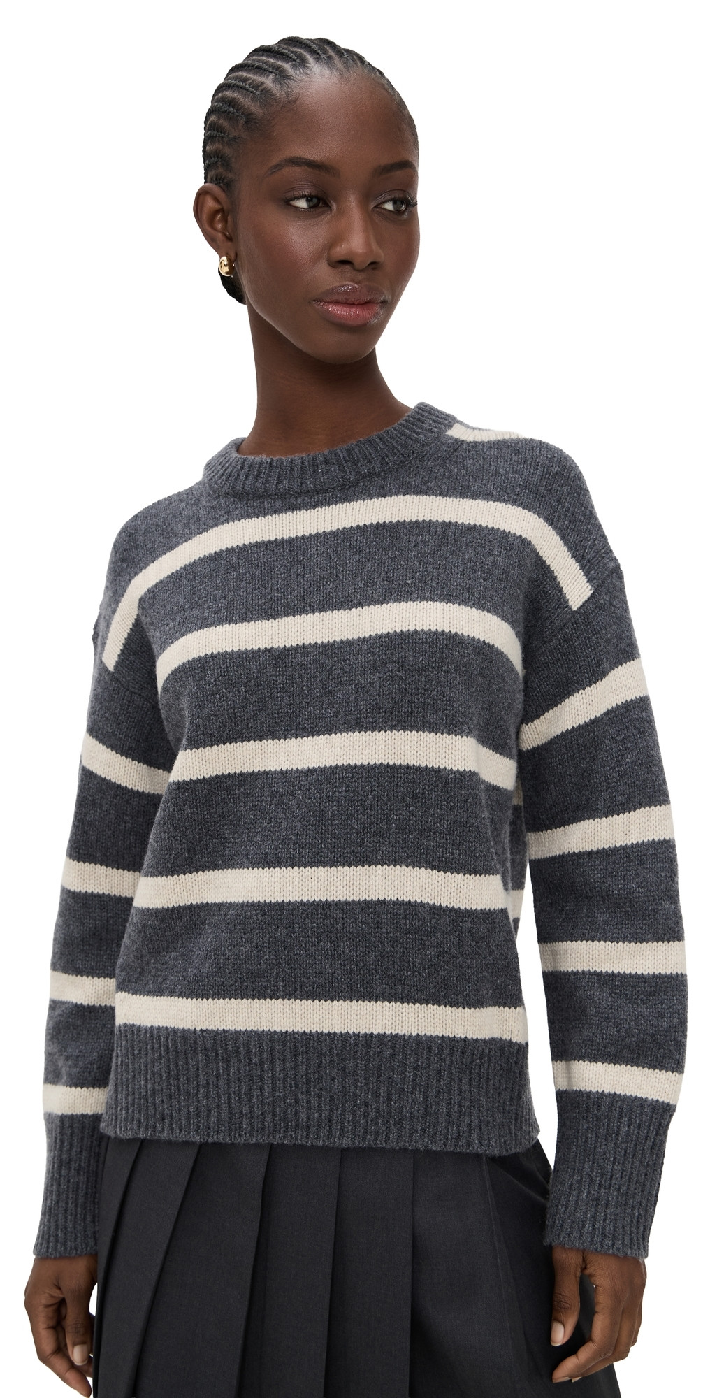 Alex Mill Striped Nottinghill Sweater Storm Grey/Wishbone L | Shopbop