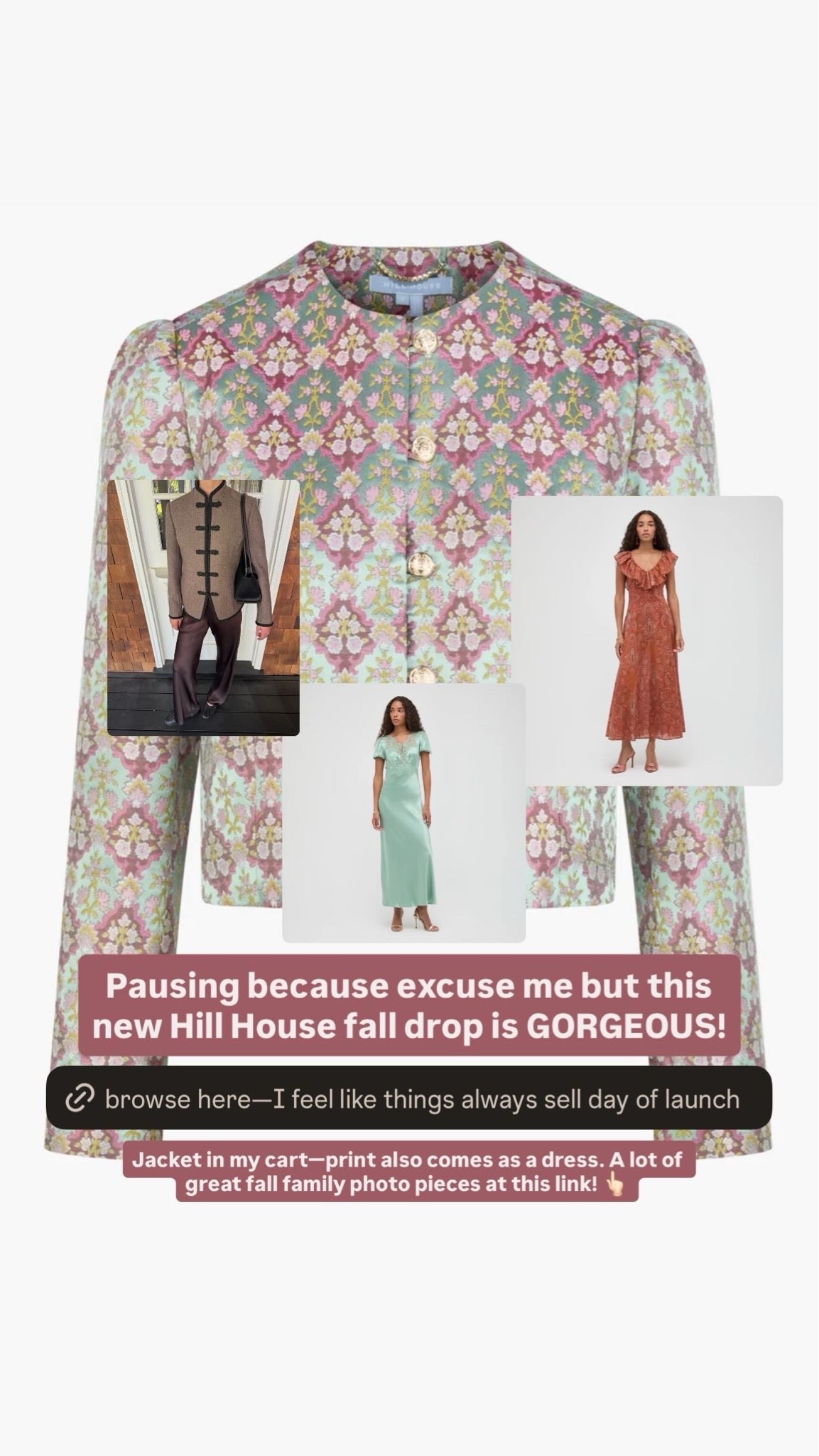 The new @hillhousehome drop is absolutely stunning. Favorites from the collection linked here!

• Jacket for fall evenings out and events
• Fam photo dress
• A Doen silk dress lookalike!
• Transitional printed trousers for the office, cocktails, and more

#LTKootd #LTKSeasonal #LTKgrwm