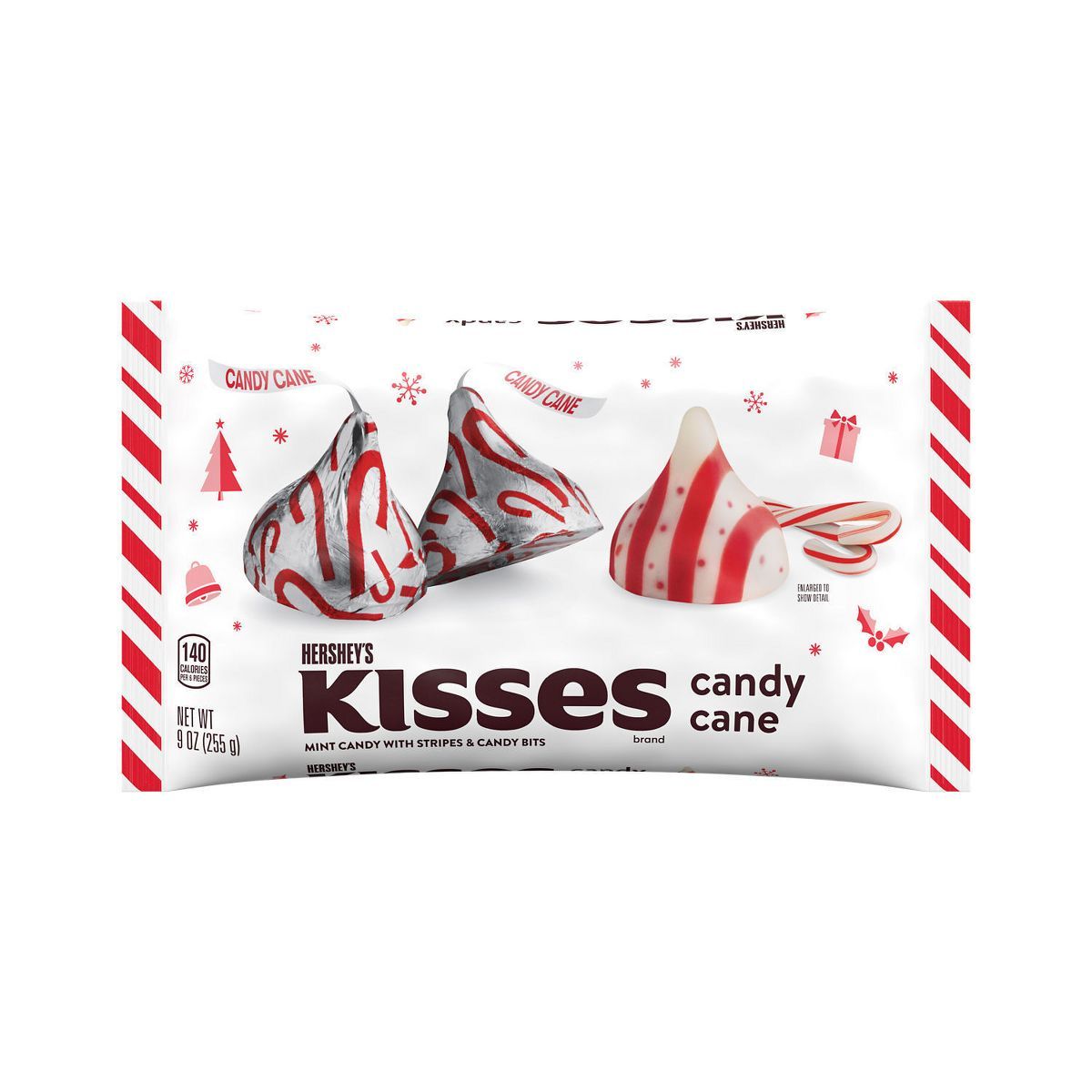 Hershey's Kisses Candy Cane Flavored Holiday Candy - 9oz | Target